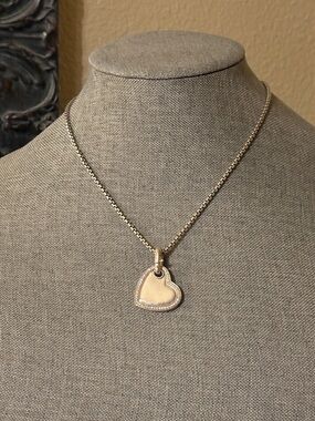 David Yurman’s Pave Diamond Cable Heart Enhancer Sterling silver and diamonds